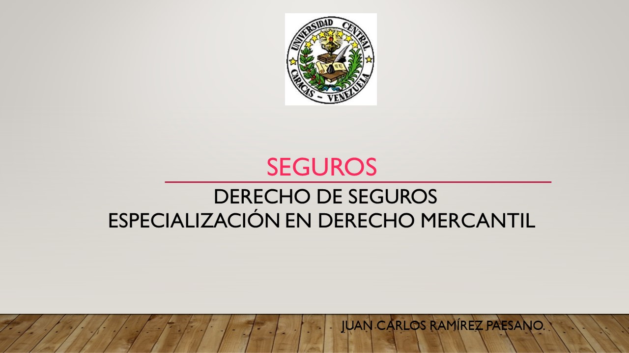 SEGUROS ESPECIALIZACIÓN EN DERECHO MERCANTIL